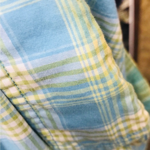 Carhartt Mens Button Up Short Sleeve Vintage Casual Blue - Picture 5 of 9